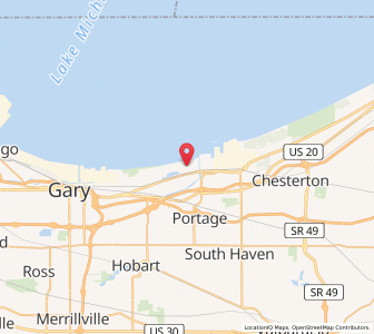 Map of Ogden Dunes, Indiana