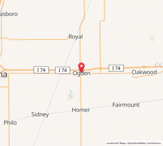 Map of Ogden, Illinois