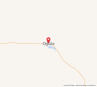Map of Oglala, South Dakota