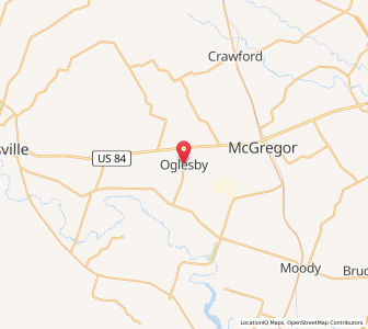 Map of Oglesby, Texas