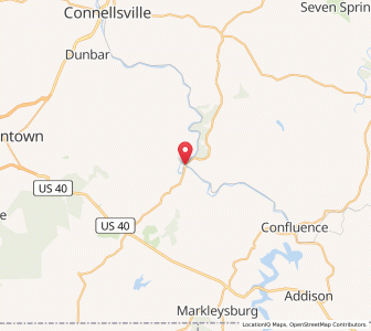 Map of Ohiopyle, Pennsylvania