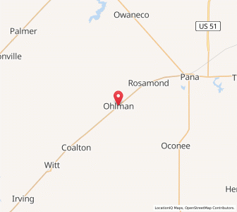 Map of Ohlman, Illinois