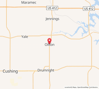 Map of Oilton, Oklahoma