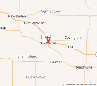 Map of Okawville, Illinois