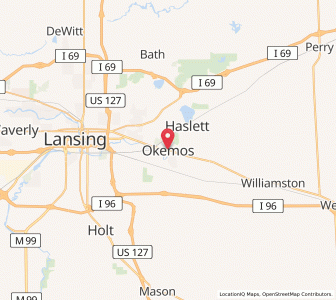 Map of Okemos, Michigan
