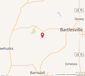 Map of Okesa, Oklahoma