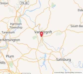 Map of Oklahoma, Pennsylvania