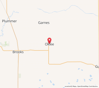 Map of Oklee, Minnesota