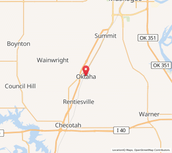 Map of Oktaha, Oklahoma
