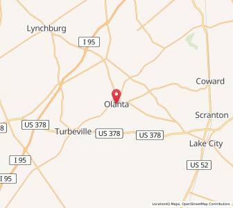 Map of Olanta, South Carolina