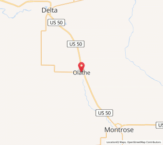 Map of Olathe, Colorado