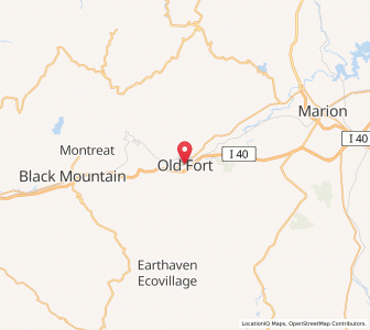 Map of Old Fort, North Carolina