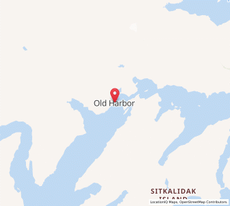 Map of Old Harbor, Alaska