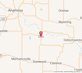 Map of Olin, Iowa