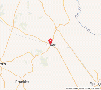 Map of Oliver, Georgia