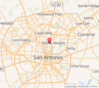 Map of Olmos Park, Texas