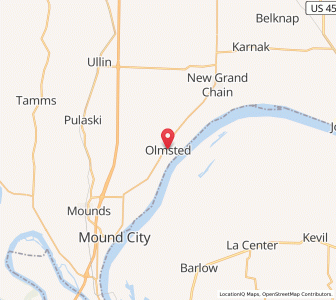 Map of Olmsted, Illinois