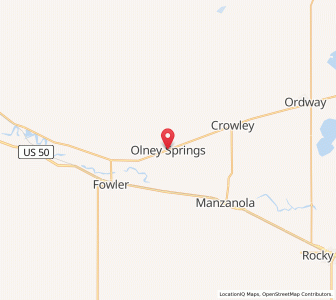 Map of Olney Springs, Colorado