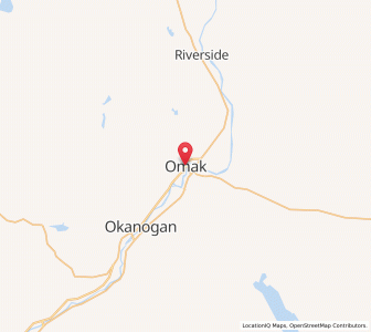 Map of Omak, Washington