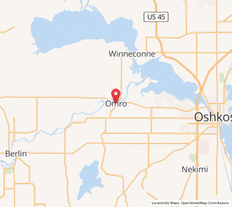 Map of Omro, Wisconsin