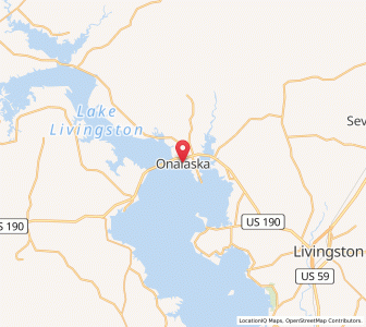 Map of Onalaska, Texas