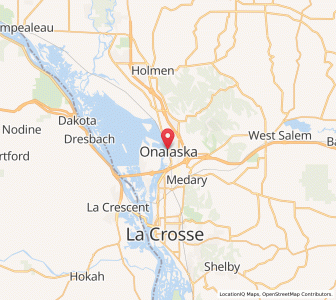 Map of Onalaska, Wisconsin