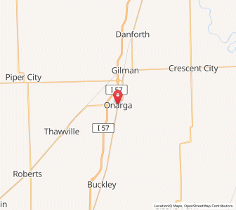 Map of Onarga, Illinois