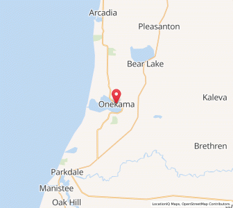 Map of Onekama, Michigan