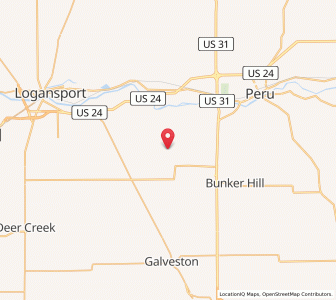 Map of Onward, Indiana