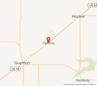 Map of Optima, Oklahoma