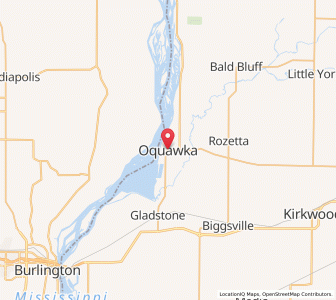 Map of Oquawka, Illinois