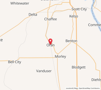 Map of Oran, Missouri