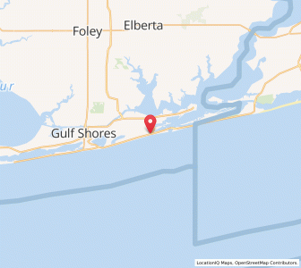 Map of Orange Beach, Alabama
