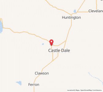 Map of Orangeville, Utah