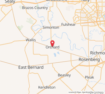 Map of Orchard, Texas