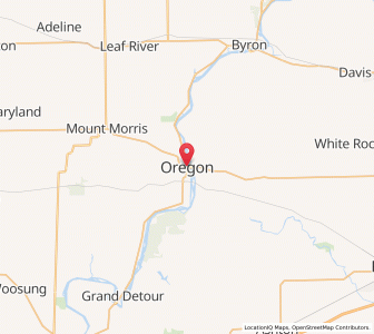 Map of Oregon, Illinois