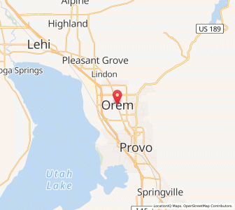 Map of Orem, Utah