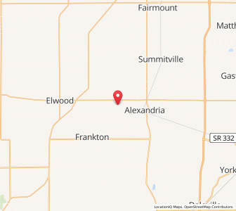 Map of Orestes, Indiana