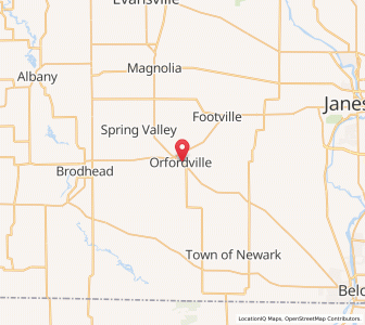 Map of Orfordville, Wisconsin
