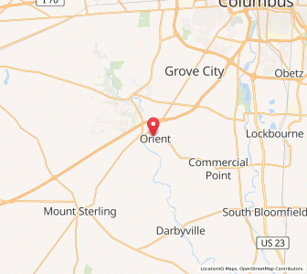 Map of Orient, Ohio