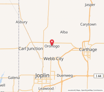 Map of Oronogo, Missouri
