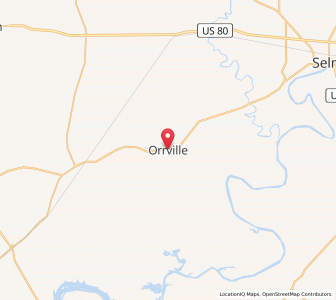 Map of Orrville, Alabama