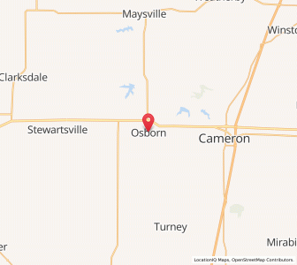 Map of Osborn, Missouri