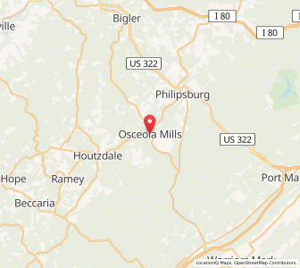 Map of Osceola Mills, Pennsylvania