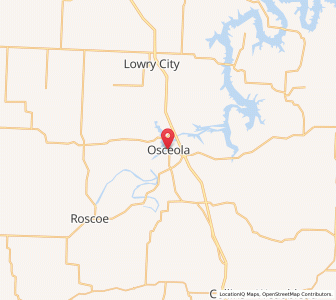 Map of Osceola, Missouri