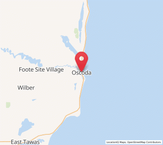 Map of Oscoda, Michigan
