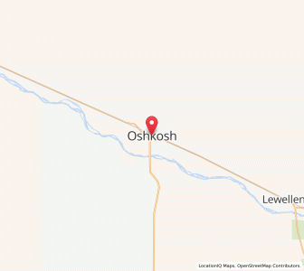 Map of Oshkosh, Nebraska