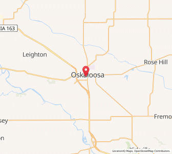 Map of Oskaloosa, Iowa