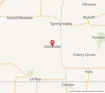 Map of Ostrander, Minnesota