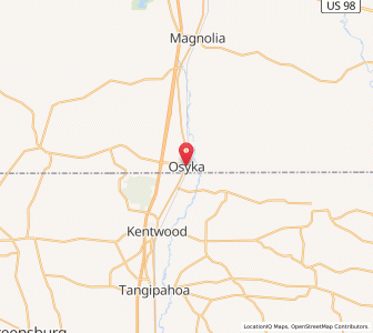 Map of Osyka, Mississippi